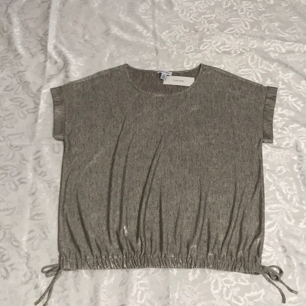 Calvin Klein Gold Blouse Large